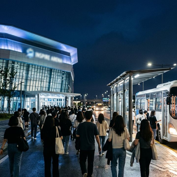 インスパイアアリーナへの行き方・帰り方｜シャトルバスの最終便と深夜路線